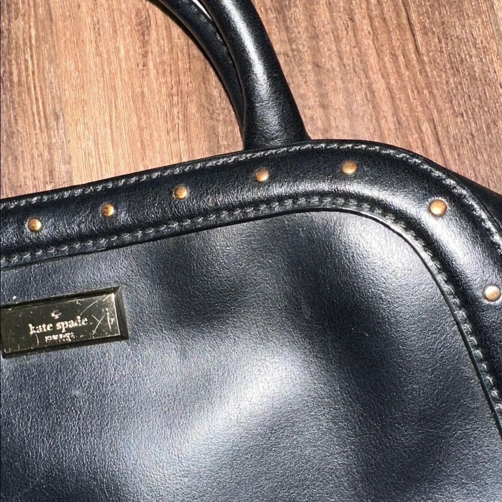 Kate Spade Black Studded Satchel‎